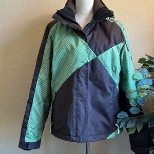 NWOT - Orage Brown and Green Women's Ski Jacket, Women's XL